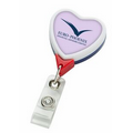 Jumbo Patriot Heart Retractable Badge Reel (Chroma Digital Direct Print)